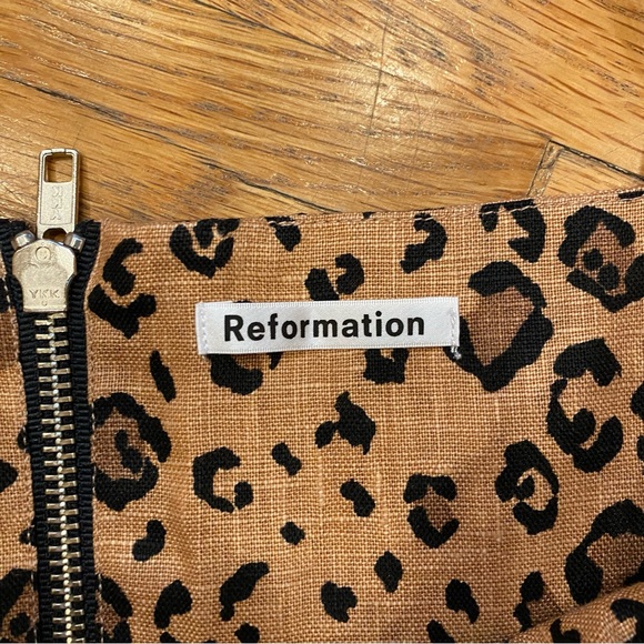 Reformation linen cheetah corset top - Picture 4 of 4